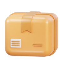 Cardboard box icon isolated on 3d render png