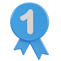 3d number one badge icon png