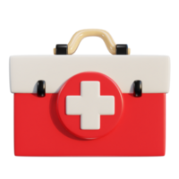 First aid kit emergency box medical help suitcase icon png