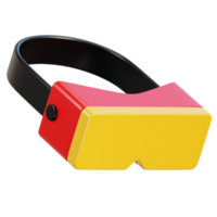 3d virtuell verklighet vr headsetet ikon isolerat 3d framställa illustration png