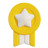 3d ribbon award meal icon png