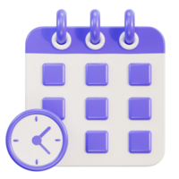 Kalender 3d Symbol mit Ringe, Datum Zeit Verwaltung png