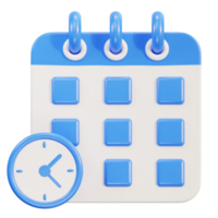 Kalender 3d Symbol mit Ringe, Datum Zeit Verwaltung png