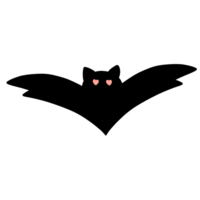 Halloween chauve souris avec cœur yeux png