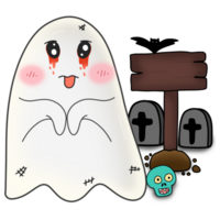 dia das Bruxas fantasma fofa fantasma png