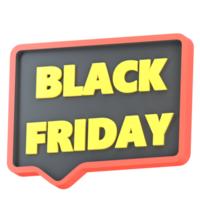 Black Friday Rendered 3D Icon png