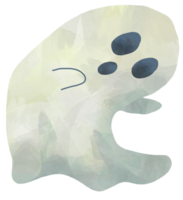 aguarela dia das Bruxas fantasma mão desenhar pintura estilo png