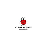 Ladybug Simple Logo Design Vector