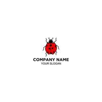 Ladybug Simple Logo Design Vector