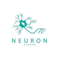 Neuron Logo, Neuron Nerve or Seaweed Vector Abstract Molecule Design, Template Illustration