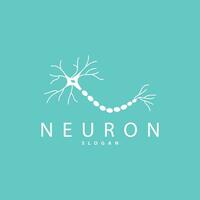 Neuron Logo, Neuron Nerve or Seaweed Vector Abstract Molecule Design, Template Illustration