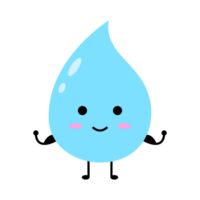 Strong water drop character png