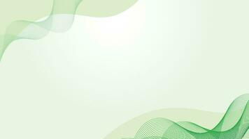 Abstract Green Background with Dynamic Curves. Plain Green Background for PPT Banner vector