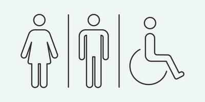 Toilet icon vector. Linear style sign for mobile concept and web design. vector