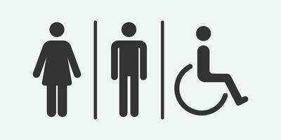 Toilet icon vector. Linear style sign for mobile concept and web design. vector