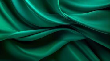 Green Satin Drapery A Lush and Vibrant Background for Creating a Fashionable and Stylish Look with Your Design or Project AI Generative photo