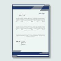 modern business letterhead in abstract design vector