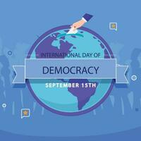 internacional día de democracia evento vector