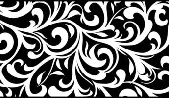 Old Vintage Black and White Scroll Pattern Vector, in the Style of Ceramic, 1970 Present, Precisionist Art, Phoenician Art, Pattern Designs vector