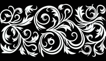 Old Vintage Black and White Scroll Pattern Vector, in the Style of Ceramic, 1970 Present, Precisionist Art, Phoenician Art, Pattern Designs vector