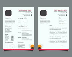 Modern Resume Template AND COVER LETTER TEMPLATE DESIGN vector