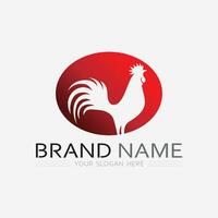 chicken logo  rooster and hen logo for poultry farming  animal logo vector illustration design