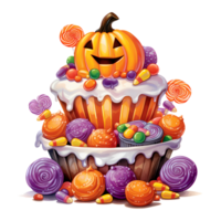 vattenfärg halloween sötsaker godis ClipArt illustration ai generativ png
