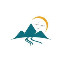 Mountain icon Logo vector