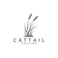 Cattail Logo Design Vector Simple Illustration Symbol Template