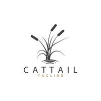 Cattail Logo Design Vector Simple Illustration Symbol Template