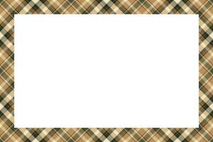 Vintage frame vector. Scottish border pattern retro style. Tartan plaid ornament. vector