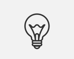 Light bulb icon vector. Llightbulb idea logo concept. Lamp electricity icons web design element. Led lights isolated silhouette. vector