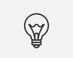 Light bulb icon vector. Llightbulb idea logo concept. Lamp electricity icons web design element. Led lights isolated silhouette. vector