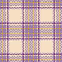 Plaid seamless pattern in pink. Check fabric texture. Vector textile print.