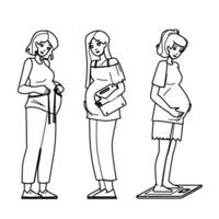 peso el embarazo vector