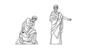 sculpture phylosophy thinker vector