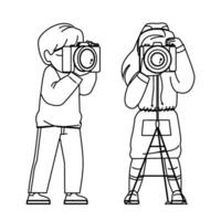 kid photographer vector