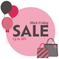 Black Friday sale frame, for advertisement, social and fashion ads, for decoration poster, card png