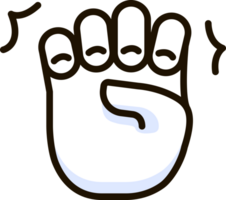 Klaue Hand Symbol Emoji Aufkleber png