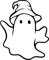 Retro Ghost Halloween t-shirt design. Cute cartoon. vintage  illustration png