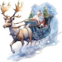 christmas elements santa holiday watercolor png