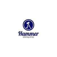 Hammer Attorney at Law Logo Design Vector