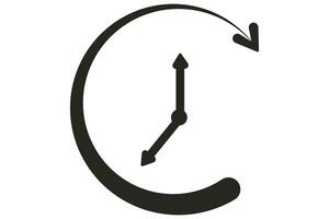 Clock with hands. vector