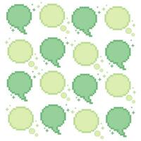Seamless pattern with pixelated comic speech bubble chats Vector