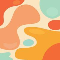 Colored 70s groovy background wallpaper Vector