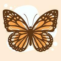 Isolated vibrant colored sketch of a detailed butterfly Vector