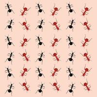 Seamless pattern background with ant insect icons Vector