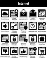 A set of 20 Internet icons as cloud webpage, create webpage, laptop location vector