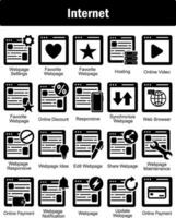 A set of 20 Internet icons as webpage settings, favorite webpage, favorite webpage vector