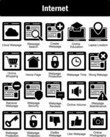 A set of 20 Internet icons as cloud webpage, webpage search, create webpage vector